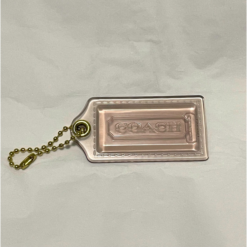 Coach acrylic tag key fob